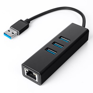 Multiport USB na 3 USB + RJ45 SPU-M07 czarny SPACETRONIK