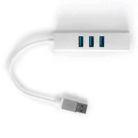 Multiport USB na 3 USB + RJ45 SPU-M07 srebrny SPACETRONIK