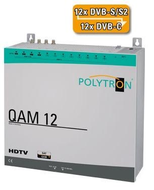 Stacja POLYTRON QAM 12 EM 8x DVB-S2 / 8x DVB-C FTA