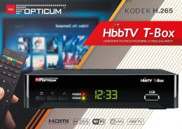 Tuner DVB-T2 HBBTV T-BOX Opticum HEVC Opticum