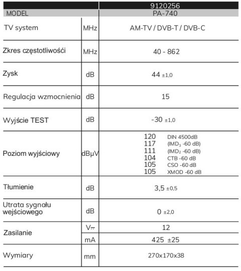 Wzmacniacz ALCAD PA-740 (TM-101 TM-111) Alcad