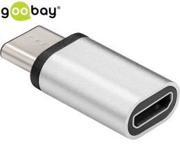 Adapter USB-C na microUSB 2.0 Goobay SREBRNY Goobay