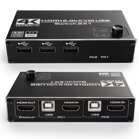 Switch KVM USB + HDMI 2/1 Spacetronik SPH-KVM22 SPACETRONIK