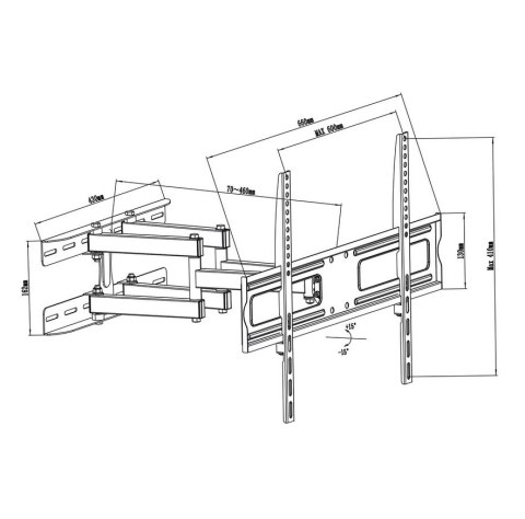 Uchwyt TV Maclean MC-762 37"-70" B do 30kg. Maclean