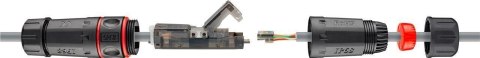 Łącznik kabli sieciowych UTP CAT6 IP68 Goobay