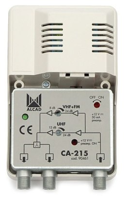 Wzm. wielozakresowy ALCAD CA-215 12-230V VHF UHF