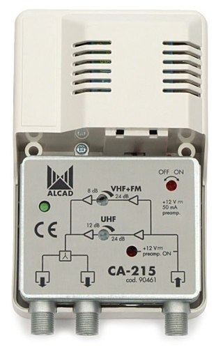 Wzm. wielozakresowy ALCAD CA-215 12-230V VHF UHF Alcad