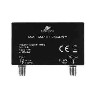 Wzmaczniacz masztowy VHF/UHF 5-24V SPA-22M LTE 5G SPACETRONIK