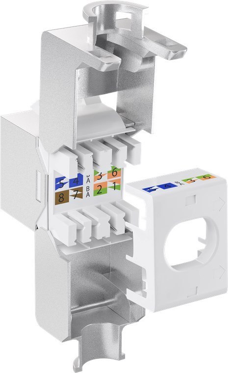 Złącze Keystone RJ45 CAT 6A STP 500MHz Slim-Line Goobay