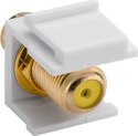 Złącze Keystone przedłużenie kabla RCA-F żółte Goobay