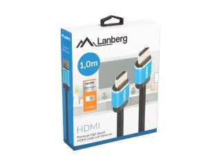 KABEL HDMI M/M V2.0 1M PEŁNA MIEDŹ CZARNY BOX PREMIUM CERTYFIKAT LANBERG