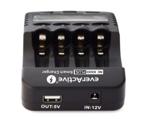 Ładowarka baterii PRO everActive NC-1000 wyświetla