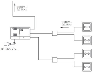 Zasilacz antenowy 12V ALCAD AL-245 12V 400mA 2xOUT Alcad