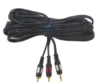 BOWI Kabel Jack3,5st-2RCA łezka złoty 10m