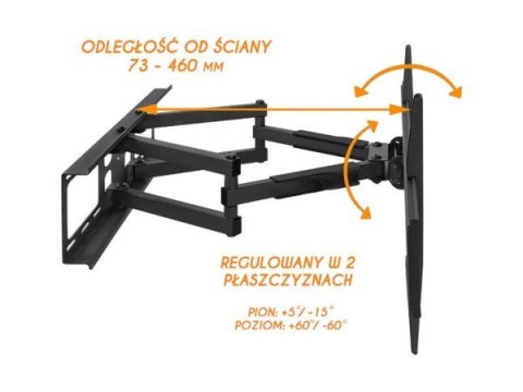 BOWI Uchwyt LCD Slim 32"-65" 50kg czarny regulowany