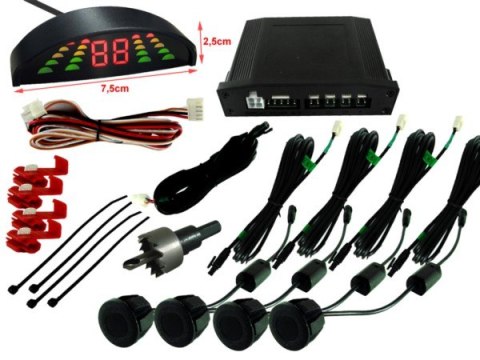 Czujnik parkowania LED do TIR AUTOBUS 4 czujki -