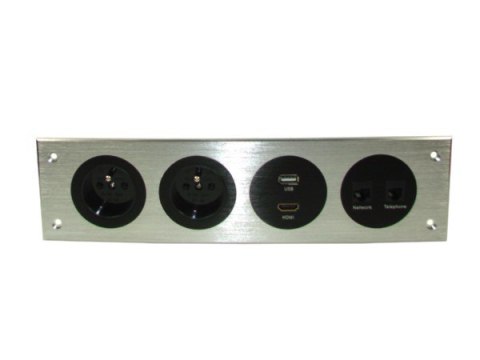 BOWI Media port Cova 2*230V 1*HDMI 1*USB 1*RJ45 1RJ11