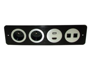 BOWI Media port Cova 2*230V 1*HDMI 1*USB 1*RJ45 1RJ11