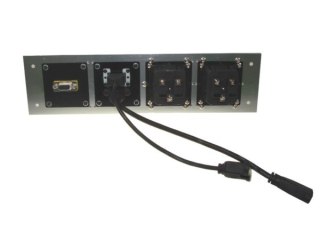 BOWI Media port Cova 2*230V 1*HDMI 1*VGA 1*USB srebrny