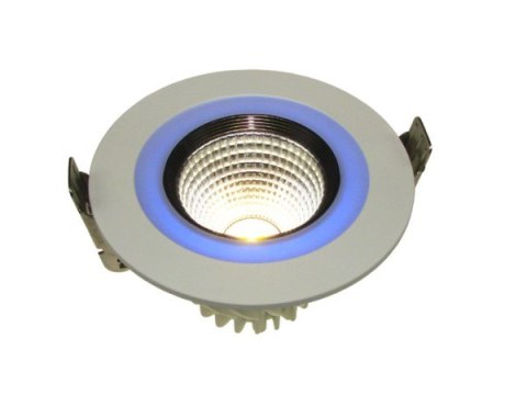 Downlight LED COB CALON 7W+3W biały ciepły+niebi-