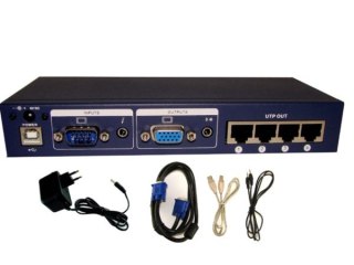 Nadajnik aktywny VGA po skrętce 4-kanałowy -