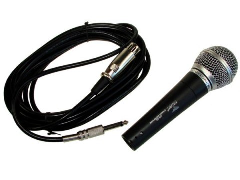 Mikrofon DM 80 czarny, srebrna główka, przew ---
