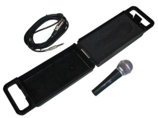 Mikrofon DM 80 czarny, srebrna główka, przew ---