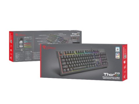 KLAWIATURA DLA GRACZY GENESIS THOR 210 RGB US PODŚWIETLENIE HYBRYDOWA (USZKODZONE OPAKOWANIE)