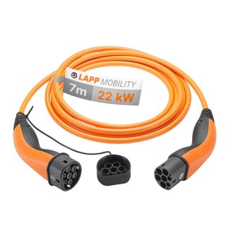 Kabel EV PHEV Type 2 LAPP 22kW 32A pomarańczowy 7m LAPP