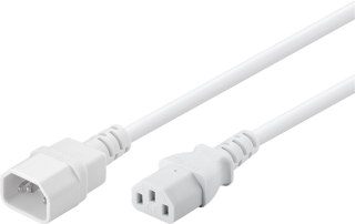 Kabel zasilający IEC C13 - C14 Goobay biały 1m Goobay