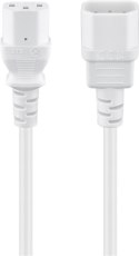 Kabel zasilający IEC C13 - C14 Goobay biały 1m Goobay
