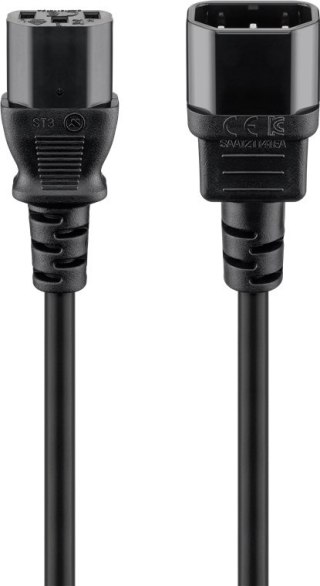 Kabel zasilający IEC C13 - C14 Goobay czarny 2m