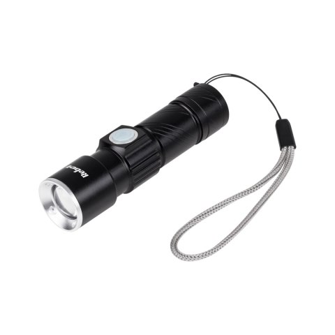 Latarka aluminiowa 3W (ZOOM, wtyk USB)