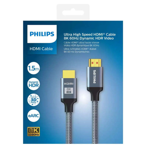 Philips SWV9115/10 Przewód kabel HDMI-HDMI 8K 60Hz z HDR 1,5m