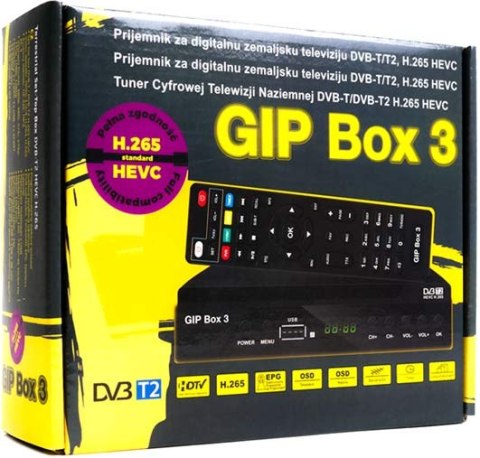 Tuner DVB-T2 GIP Box 3 Golden Interstar HEVC H265 PYCH