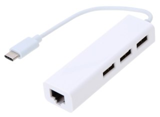 Adapter USB-C 3.1 na RJ45 + USB3.0 x3 SPU-C3U1R SPACETRONIK