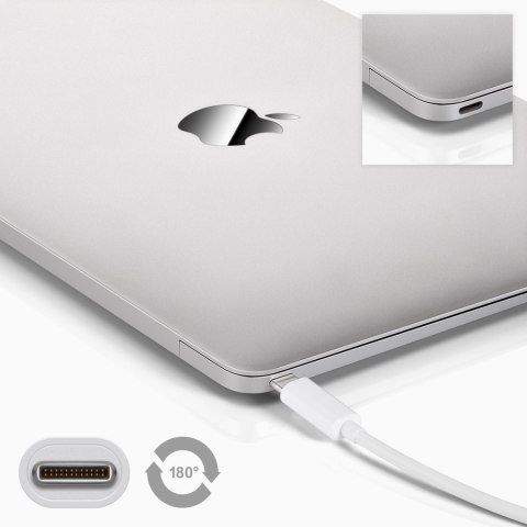 Adapter kątowy USB-C gniazdo-wtyk PŁASKI Goobay Goobay