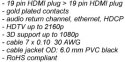 Kabel HDMI Goobay High Speed Płaski - 3m Goobay