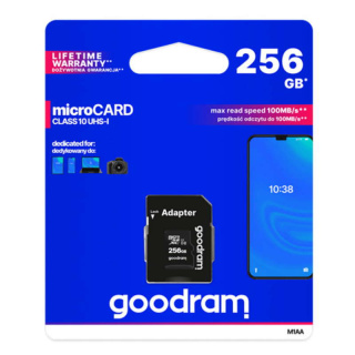 Goodram Karta pamięci microSD 256GB CL10 UHS I + adapter