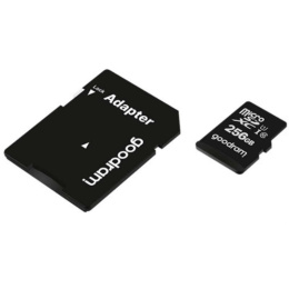 Goodram Karta pamięci microSD 256GB CL10 UHS I + adapter