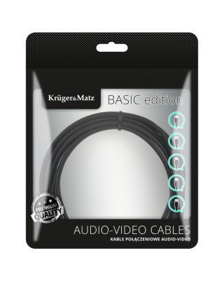 Kabel jack 3.5 wtyk stereo - 3.5 gniazdo stereo 3m Kruger&Matz Basic