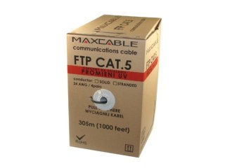 BOWI Przewód FTP5 drut CCA UV czarny 305m MAXCABLE