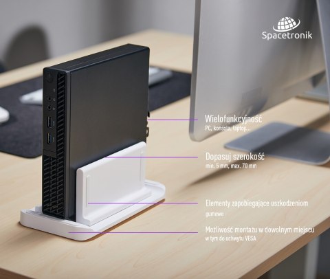 Uchwyt do Tunera. Mini PC z tyłu TV VESA SBK110W SPACETRONIK