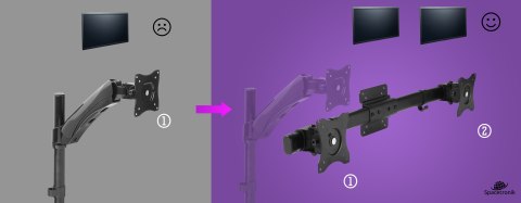 Uchwyt do rozbudowy na 2 monitory VESA SPP-020B SPACETRONIK