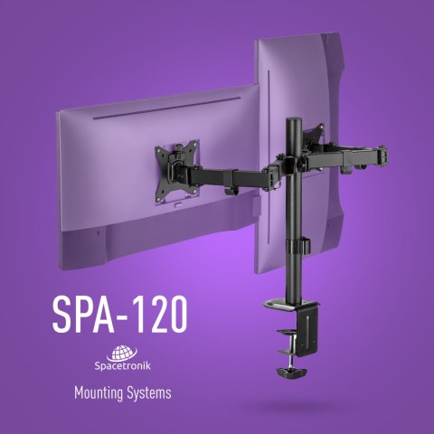 Uchwyt na dwa monitory Spacetronik SPA-120 SPACETRONIK