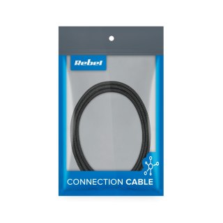 Kabel USB typu C - USB typu C REBEL 100 cm czarny