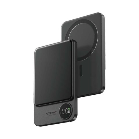 Power Bank V-TAC 5000mAh Szary Magnetyczny 9mm I 20W V-TAC VT-50005-SG