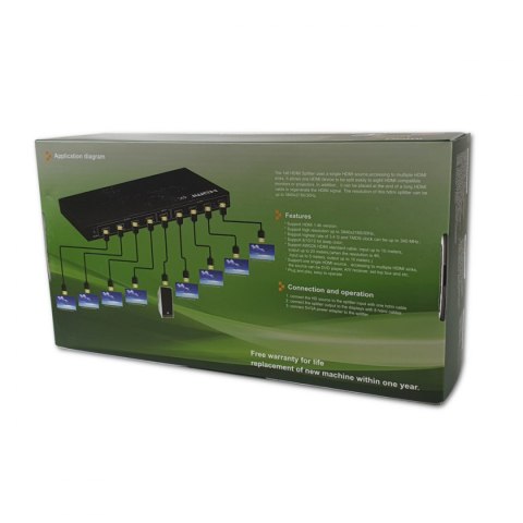 Rozgałęźnik HDMI 1/8 Spacetronik SPH-RS108_V14