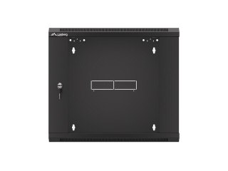 SZAFA INSTALACYJNA RACK WISZĄCA 19" 9U 450 CZARNA DRZWI SZKLANE LANBERG (ZŁOŻONA)