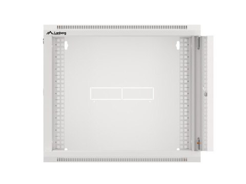 SZAFA INSTALACYJNA RACK WISZĄCA 19" 9U 450 SZARA DRZWI SZKLANE LANBERG (ZŁOŻONA)